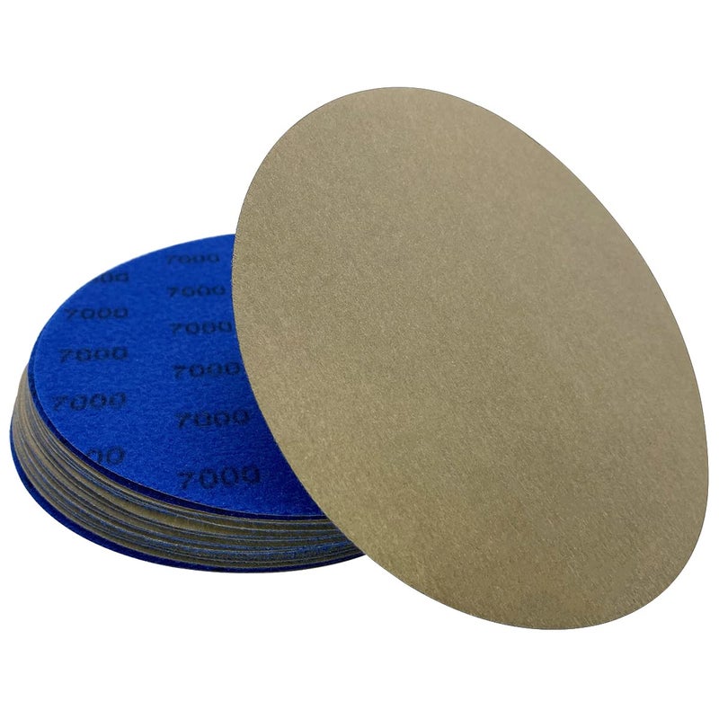 AutKerige 7000 Grit Wet Dry Sandpaper, 25 PCS 6 Inch Sanding Discs with Hook and Loop Back, Premium Silicon Carbide Abrasive Polishing Sandpaper Pads for Auto Polishing or Stretches Removing - Image 1